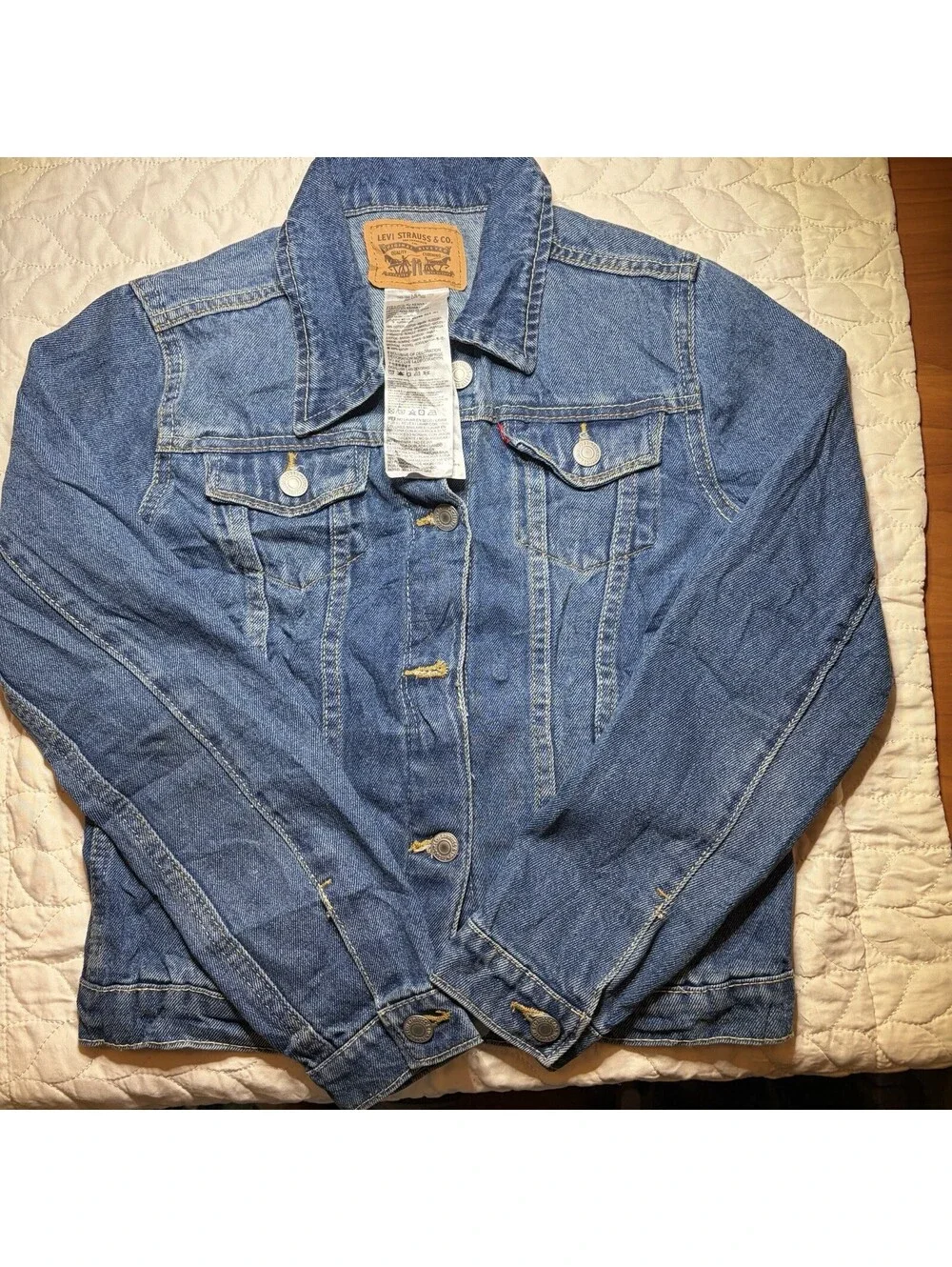 Levi's Kids Denim Jeans Jacket Size Large (10/12), Light Washed, Blue, Button-Up